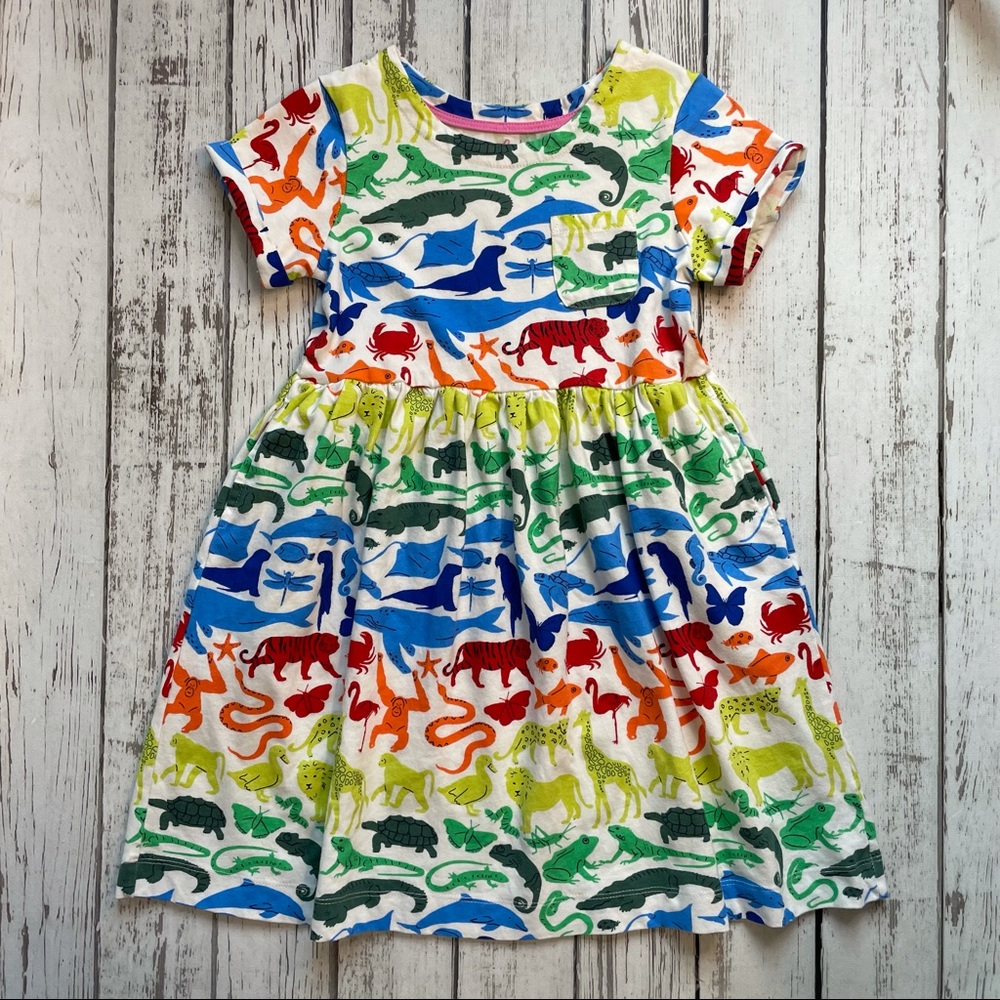 Mini Boden Jersey Fit & Flare Dress